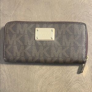 Michael Kors Dark Brown Logo Wallet